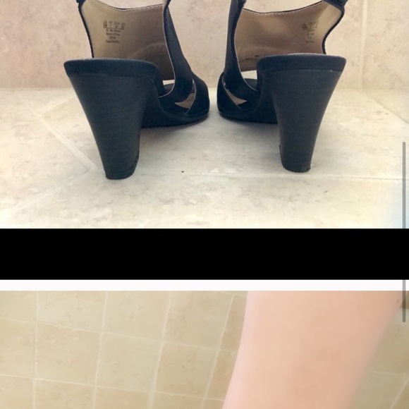 Naturalizer Peep Toe Black Suede Sandal - Picture 8 of 8